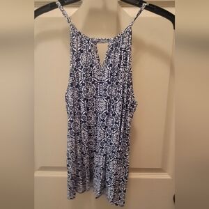 Papermoon Blue and White Backless Camisole